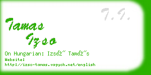 tamas izso business card